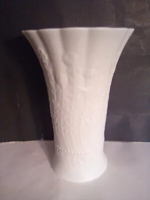 Buy Vtg Kaiser White Bisque Porcelain Vase West Germany Signed 6 1/2 In Tall. #61 • 86.46£