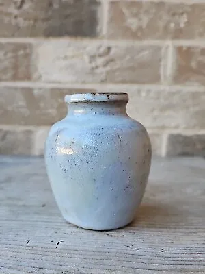Buy Small Grey Studio Pottery Stoneware Vase | Drip Glazed, Baluster Shaped  • 8£