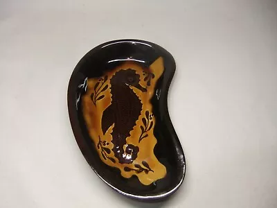 Buy Avis & Bernard Loshak Dish Hawkshead Studio Pottery Brown Seahorse Unusual Shape • 9.99£