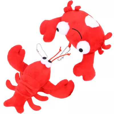 Buy  2 Pcs Crab Doll Fluffy Animal Pendant Christmas Ornament Mini • 8.18£