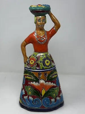Buy Mexican Talavera Fruit Lady Figures Folk Art Pottery Large 14” • 66.38£