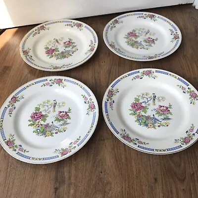 Buy Vintage BCM Lord Nelson Floral & Phoenix Pattern 4 Diner Plates 25.5 Cm VGC • 110£