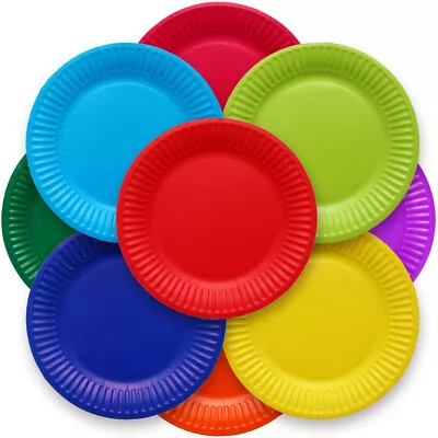 Buy 48PCS Dinnerware Plates Set Round Dish Plate Art Paper Plates • 13.18£