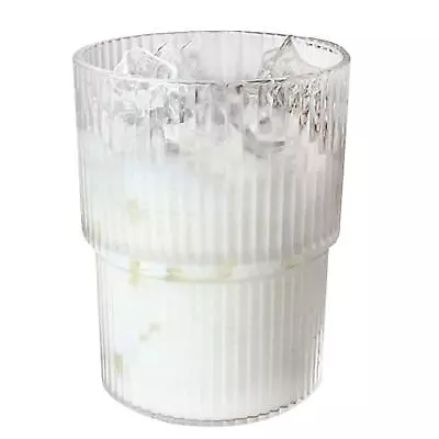 Buy Ribbed Drinking Cups 260ml Ribbed Vintage Glass Cups Ripple Glassware • 11.99£
