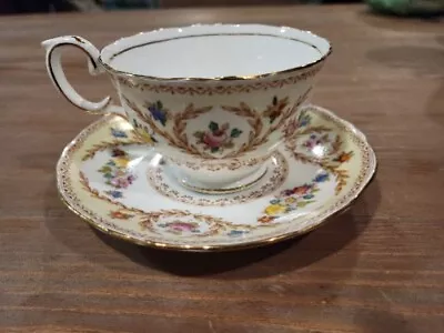Buy Vintage Crown Staffordshire Tea Cup & Saucer - Fine Bone China - Beautiful! • 18.03£