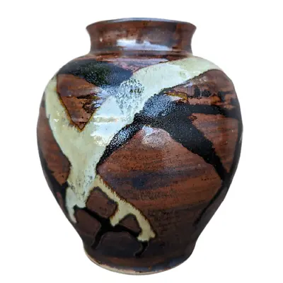 Buy Japanese Mashiko Studio Pottery Round Ceramic Jar Vase Style Of Hamada Shoji • 393£