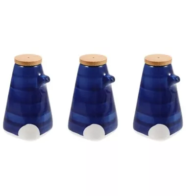 Buy  3pcs Ceramic Oil Dispenser Bottle Vinegar Dispenser Large Capacity Oil • 40.88£