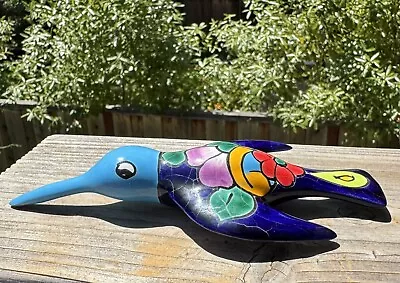 Buy Mexican Talavera Pottery Hummingbird Figurine L 6.5” • 16.07£