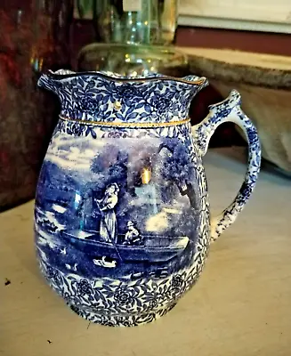 Buy Arthur Wood Blue & White Pitcher Jug ~ Possibly A Sample Piece • 15£