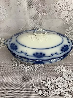 Buy Grindley Lorne Two Handled Lidded Flow Blue Tureen Good Condition • 17.99£