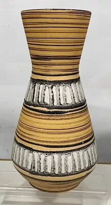 Buy Vintage Mcm West German Pottery Carstens TÖnnieshof 1512-14 Vase Gold Wht Brown • 18.50£
