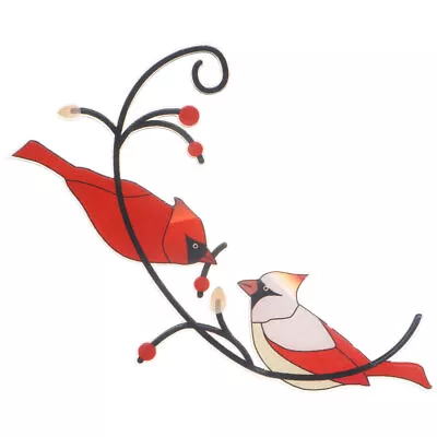 Buy  Set Of 3 Stained Glass Bird Iron Home Ornament Outdoor Statue • 15.88£