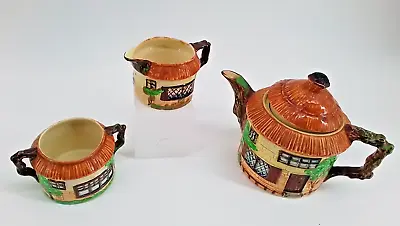 Buy BESWICK Ware Cottage Teapot And Jug England Thatched Roof Round Hut • 25£