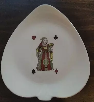 Buy Casino 10x9 Inches  Queen Of Spades Dinner Plate American Limoges China Co RARE • 18.97£