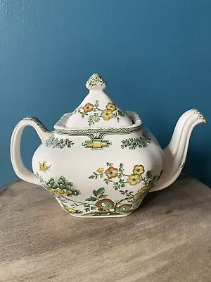 Buy Vintage Antique Masons Manchu Teapot Green Floral Design  • 12.99£