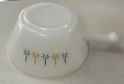 Buy Vintage FIRE KING MCM Candle Glow Cereal Soup Bowl W/ Handle Anchor Hocking • 4.74£