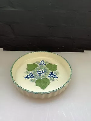 Buy Poole Vineyard Grapes Vine Fluted Flan Quiche Dish 9.75  Wide ( 3 Available ) • 29.99£