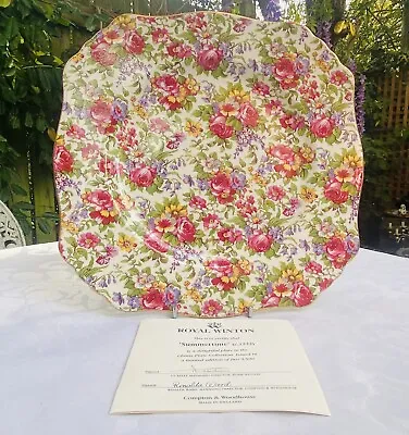 Buy Royal Winton Chintz Summertime Large Cake Serving Plate 23cm Compton & Woodhouse • 12£