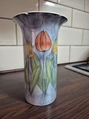 Buy Vintage Jersey Pottery Vase 16cms Tall Tulip Design • 17.99£