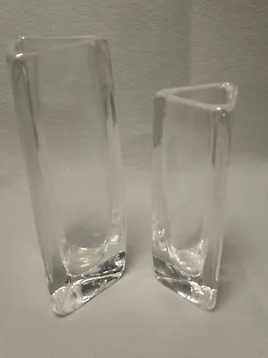 Buy Orrefors Nils Landberg 2 Pair Swedish Art Glass Vases Sommerso Sweden Signed VGU • 120.79£