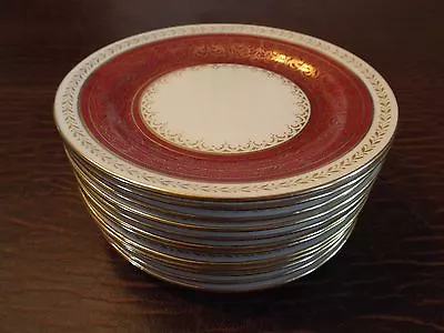 Buy 9  New Chelsea Staff  Porcelain CO. LTD 1936+Saucers  5.5   Red, White And Gold • 28.62£