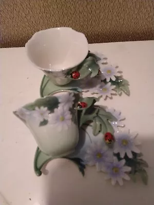 Buy Two Franz Lady Bug Cups And Saucers • 90£