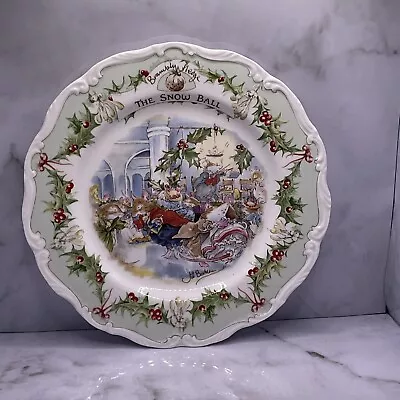 Buy Royal Doulton Brambly Hedge The Snowball Collector Plate 8”  First Quality • 19.99£