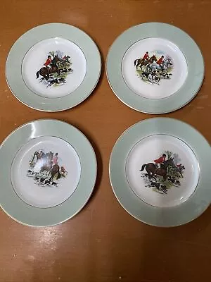 Buy Vintage W H Grindley The Hunt 4 X Side Plates 7 Inches • 3.50£