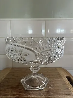 Buy Large Cut Glass Crystal Fruit Bowl. Beautiful Stunning Heavy Piece • 30£