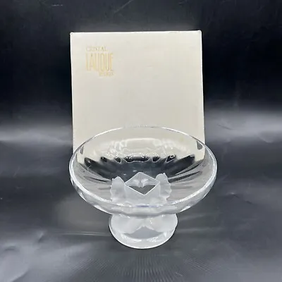 Buy Lalique France Crystal Glass Nogent Bowl 11051 W/4 Sparrows Original Box • 204.84£