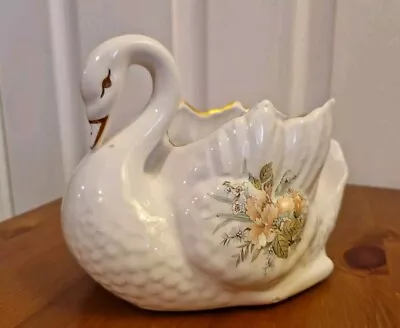 Buy Vintage Ceramic Open Back Swan Old Windsor Pottery Staffs Soap Bath Bomb Holder • 14£
