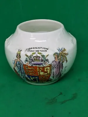 Buy Vintage 1902 The Foley China Coronation Edward VII Pot / Jar.  • 10£