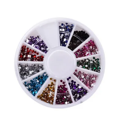 Buy 3D Nail Art Rhinestones In Wheel Glass Crystals Gems Beads Charms Glitter Decors • 2.27£