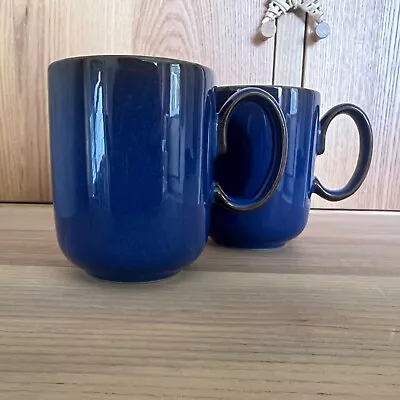 Buy Denby Straight Mugs - Imperial Blue  X2 • 18£