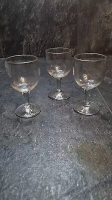 Buy 3x  Antique Victorian Drinking Glasses | Gin Sherry Cordial Dram • 10£
