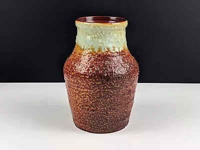 Buy Vintage SylvaC Pottery Vase, Medway Range 4858, Orange Green Lava Pattern, 1970s • 22£
