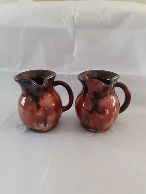 Buy Studio Ewenny Pottery Brown Glazed Small Jugs With Twisted Handles • 10£