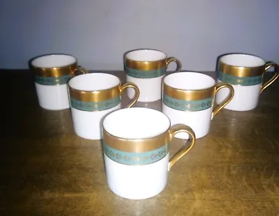Buy Gorgeous Rare Set Of 6 Minton  Imperial Gold  Fine Bone China Small Coffee Cans • 34.99£