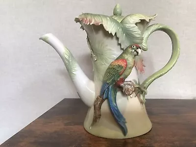 Buy Franz Porcelain Parrot Teapot Amazon Rain Forest Retired FZ00833 • 230£