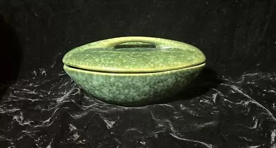 Buy Vintage Roseville Raymor Frogskin Green Covered Bowl Dish With Lid 7  Long • 42.69£