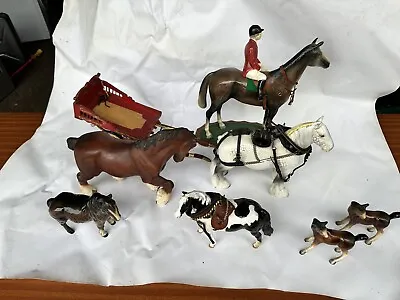 Buy Set Of 6 Rare Beswick Horses By The Stamps From 1948-1954 Including Horse Cart • 400£