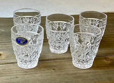 Buy Bohemia Czech Republic Lead Crystal Shot Glasses Set Of 5 Never Used • 22.88£