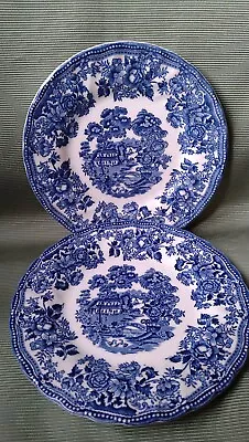 Buy 2 Tonquin Myott Of Staffordshire Blue & White Tonquin Pattern 17cm Side Plates • 14.99£
