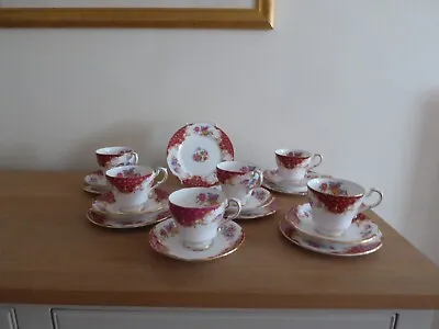 Buy Paragon Rockingham Red Tea/Coffee Set  - 6 Trios • 175£