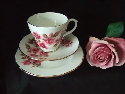Buy Vintage Duchess Bone China Trio Pink Roses Tea Cup Saucer & Plate • 4.99£