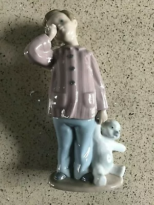 Buy Lladro Nao Boy   Sleepy Head  Teddy Bear  1139 Retired Figurine 1990 Mint • 35£