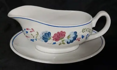 Buy Vintage BHS Priory Tableware Gravy Boat & Saucer Made In Britain By Wood & Sons • 5£