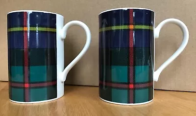 Buy 2 Vintage Dunoon Macleod Tartan Stoneware Mugs / Cups • 19.99£