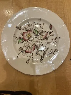 Buy Alfred Meakin England ‘Wild Rose’ 7 3/4 “.3 Scalloped Dessert Plates • 31.82£