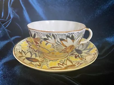 Buy Vintage Lomonosov USSR Bone China Tea Cup And Saucer  Golden Daisies  • 25£